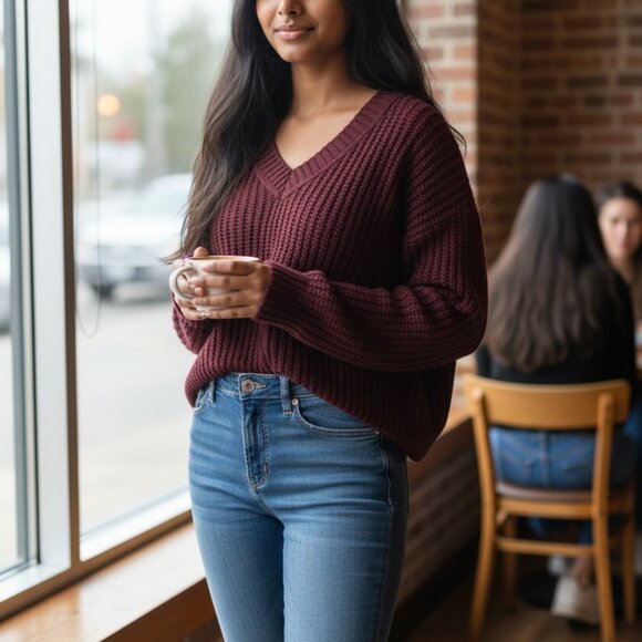 Ellie Dark Blue Women's Jeans 4 & XS Nwt Sweater - Picture 3 of 17
